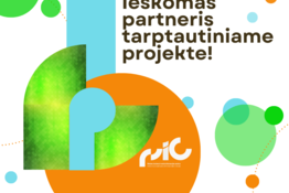 Ieškome partnerio tarptautiniame projekte