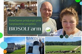 Atrenkamas ūkis, dalyvausiantis tarptautiniame BIOSOL Farm projekte